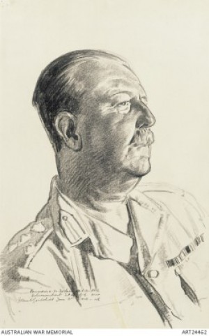 Sketch of Alexander Forbes 1946 by John Goodchild. AWM image ART24462.