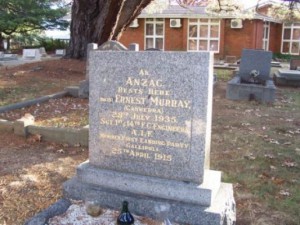 Grave of Ernest Murray, St. John's Churchyard, Reid.